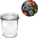 346 ml keeratava kaanega purk v&auml;rviliste kaantega - 6 tk BROWIN 132351, klaas, &Oslash;82 mm, 8.6x8.6x9.8 cm