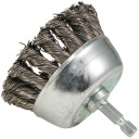 Antgalis su taurės formos šepečiu 75 mm, 1/4" HEX pinti plieniniai šereliai D-76700 MAKITA