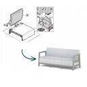 Keter Aia diivan kolmele Scandi Linea 29214642ECN, 182cm, 73cm, 77.5cm, 20kg, 3x110kg, pressitud plastmass