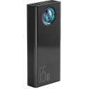 Baseus Amblight akumulators PPLG000101, 30000mAh, 4xUSB, USB-C, 65W, melns, LED displejs, 5 porti