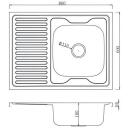 Ab K&ouml;&ouml;givalamu 9133910, 800 &times; 600 &times; 180 mm, roostevaba teras 0,6 mm, sifoon, pealepandav, v&auml;ljalaske diameeter 110 mm