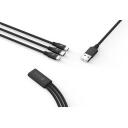 Devia USB laidas 102010334151, 1,2m, 2A, Lightning, Type-C, MicroUSB, nailonas, aliuminis, greitas įkrovimas