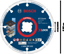 X-LOCK Dimanta disks Metalālam 115mm, Mazām leņķa slīpma&scaron;īnām EXPERT DIAMOND METAL WHEEL GRIEZĒJDISKS, 2608900532, BOSCH