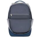 Rivacase Kuprinė 7567GREY/DARKBLUE, 17.3", 150mm, 780g, 1 priekinė ki&scaron;enė, USB prievadas, atsparus vandeniui, 2 &scaron;oninės ki&scaron;enės