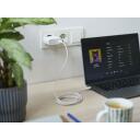 Trust įkroviklis 25140 100W, 1 USB Type-C prievadas, 2 m maitinimo laidas, 100-240 V, 5 V, 1.5 A, baltas, 75% perdirbtų medžiagų