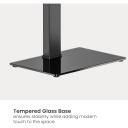 Sbox FS-306 televizora grīdas kron&scaron;teins, 37-75'', 40kg, 75x75-600x400, melns, 6 augstuma līmeņi, kabeļu pārvaldība