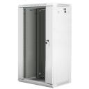 Lanberg Seinale paigaldatav rack WF01-6622-10S, 600mm, 600mm, 22U, 60kg, IP20, klaasuks, 2 ventilaatoriavahet, 4 vertikaalset riba