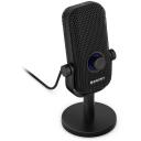 Endorfy mikrofons EY1B013, frekvence 30 - 18000 Hz, bitu ātrums 24 bit, USB Type-C, melns, galda montāža, 2 m kabelis