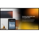 Smart premium infrared and convection heater up to 30 m² 700W 11 mm tempered glass panel with Wi-Fi 110×40×4 cm white AGH0001S Aeno