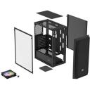 Natec FURY SHOBO KORPUSS SH4 RGB MIDI TORNEI AR LOGU, NFO-2153, 2x2.5, 2x3.5, 1x120mm, 1xUSB 2.0, 2xUSB 3.2, melns