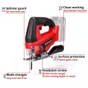 Bezvadu līmējo&scaron;ā zāģa TC-JS 18 Li - Solo, EINHELL 4321209, precīzai grie&scaron;anai, 18V, bez akumulatora un lādētāja.