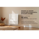 AENO Premium Eco Smart Quadro Wall Heater, 500W, 50x50 cm., Tempered glass, Infrared+convection heating type, LED display Plug type: Europe (E/F type), WHITE, Made in Poland