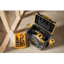 Dewalt Įrankių dėžė DWST08035-1, 351.5 mm auk&scaron;čio, 255 mm ilgio, 35 kg talpa, IP65, 6 dalys, dviejų medžiagų rankena