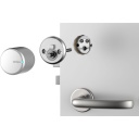 Tedee Nordic adapter nutika ukse luku ühendamiseks Skandinaavia tüüpi ustega ilma silindrit vahetamata Metallik