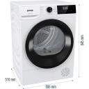 Gorenje Džiovyklė D2HNE7E, 7 kg, E klasė, priekinė apkrova, &scaron;ilumos siurblys, LED ekranas, 54 cm