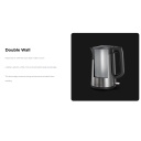Electric kettle 2200W 1.7L double-wall design Strix thermostat auto power-off dry-boil protection AEK0003 Aeno
