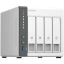 Qnap NAS хранилище башня TS-433-4G, ARM 4-ядерный Cortex-A55 2.0GHz, 4 ГБ памяти, 4 диска/отсека, 2 RJ45, 2 USB 2.0, 1 USB 3.2