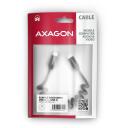 Axagon USB-C į USB-C kabelis BUCM-CM20TB 1.1m 60W 2x USB-C vyri&scaron;kas juodas