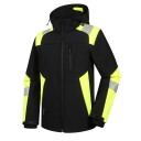 Hi-vis softshell jaka Astra, melna/dzeltena, M, Pesso