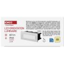 Emos LED Sissehitatud Seinalamp AMAL ZC0108, 12 x 5 cm, 1,5 W, Soe Valge, IP65, 60 lm, Alumiinium, Klaas
