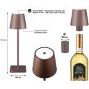Beper Galda lampa P201UTP120, 5 V, 110 lm, 1 spuldze, regulējama baltā gaisma, IP44, USB uzlāde