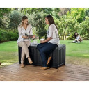 Sodo sandėliavimo dėžė / suolas Glenwood 390L KETER 29193522939 128 x 65 x 61 cm pilka