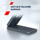 Компактное складное беспроводное зарядное устройство с быстрой зарядкой 15 Вт и функцией 3 в 1 OnCharge 309 Metal CNS-WCS309M CANYON