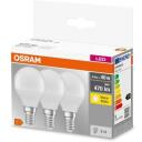Osram Pirn 5090507, 5.7 W, 470 lm, E14, soe valge, matt, G45, 3 tk.