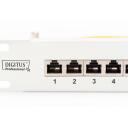 Digitus Patch Panelis DN-91624S, 48.2 x 4.4 x 10.9 cm, 24 x RJ45, 7.7 kg, 30N max, balts