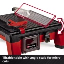 Bezvadu flīžu grie&scaron;anas ma&scaron;īna, EINHELL, 4301190, 115 mm diska diametrs, 0-45&deg; leņķa regulācija