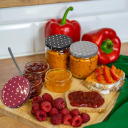 Dangtelis Ø66/4 polka dot mix - 10 vnt BROWIN 136333, 6.6 cm, 4 kabliukai