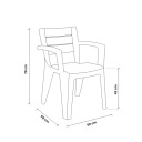 Dārza krēsls Emma melns BICA 161894 60x58x79 cm, 3 kg