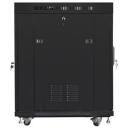 Lanberg Rack kapp 19" vabalt seisv 15U/800x1000, FF01-8015-12BL, RAL 9004, metalltagune uks, 6 jahutusventilaatorit
