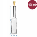 100 ml klaaspudel korgiga BROWIN 631221 KK14/10, 6 tk., läbipaistev, 100 ml