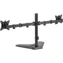 Sbox Monitora stiprinājums LCD-F024-2, 2 ekrāni, 17-32 collas, 2x9kg, 100x100, melna, tērauds/plastmasa, kabeļu pārvaldība