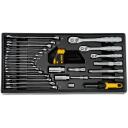 Dewalt Mehāniskā instrumentu komplekts DWMT45341-1 341 gab., 3 organizētas tray, Hromēta, 72 zobu ratchets, 5&deg; loks