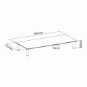 Sbox Lauaarvuti t&otilde;stja DS-610, 560x210mm, 20kg, klaas, alumiinium, teras, plastmass, valge