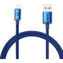 Baseus Crystal Shine USB Lightning kaabel CAJY000003, 1.2m, 2.4A, 480Mbps, alumiiniumisulamist, kootud kangas
