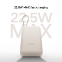 Kompakts ārējais uzlādes akumulators ar ātrās uzlādes funkciju 10000 mAh 22,5 W USB-C PD / USB 2.0 Bēšs BHR9072GL Xiaomi