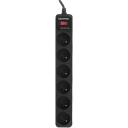 Cyberpower Tracer III B0620SC0-FR pārsprieguma aizsargs, 6 AC 200-250 V, 1.8 m, melns, 350 J, 50-60 Hz, 0-3000 m