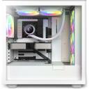 Nzxt CPU Au&scaron;intuvas Kraken 280 RGB RL-KR280-W1, 280mm, 2 ventiliatoriai, RGB, LCD ekranas, 400mm vamzdis