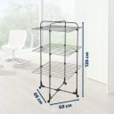 Classic džiovyklės bokštas 270 juodas LEIFHEIT 1081470 68x68cm 126cm