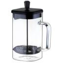 Resto Tējkanna 90503, 600 ml, Melna, Borosilikāta stikls, Plastmasas filtrs, Plastmasas vāks, Kvadrāta forma
