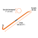 Lauznis 25x1200, 5600g BU-120 TRUPER