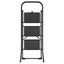 Pakāpienu soliņš salokāms K44 StandardLine / tērauda / 3 pakāpieni, drošības rokturis / melns 034397310 HAILO