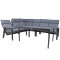 Садовая мебель CASTEN стол и угловой диван, темно-серый 21196 HOME4YOU