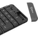 Sbox Datoru komplekts WKM-22-US, 1200DPI, 3D 3 pogas pele, 100-101 taustiņi tastatūra, 2,4GHz, melna/pelēka