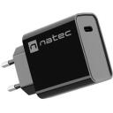 Natec Lādētājs RIBERA NUC-2060, 20W, 100-240V, 50/60Hz, 3A, 1xUSB-C, QUICK CHARGE 3.0, OCP, OVP, OTP, SCP