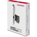 Axagon v&otilde;rgukaart PCEE-GRF 1GBE 1port, PCIe 1.1, 10/100/1000 Mbit/s, Realtek RTL8111, paigaldusraam, toiteadapter