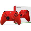 Microsoft Xbox bezvadu kontrolieris sarkans QAU-00012, 40h, 10 pogas, Bluetooth, akumulators, D-pad, koplieto&scaron;anas poga